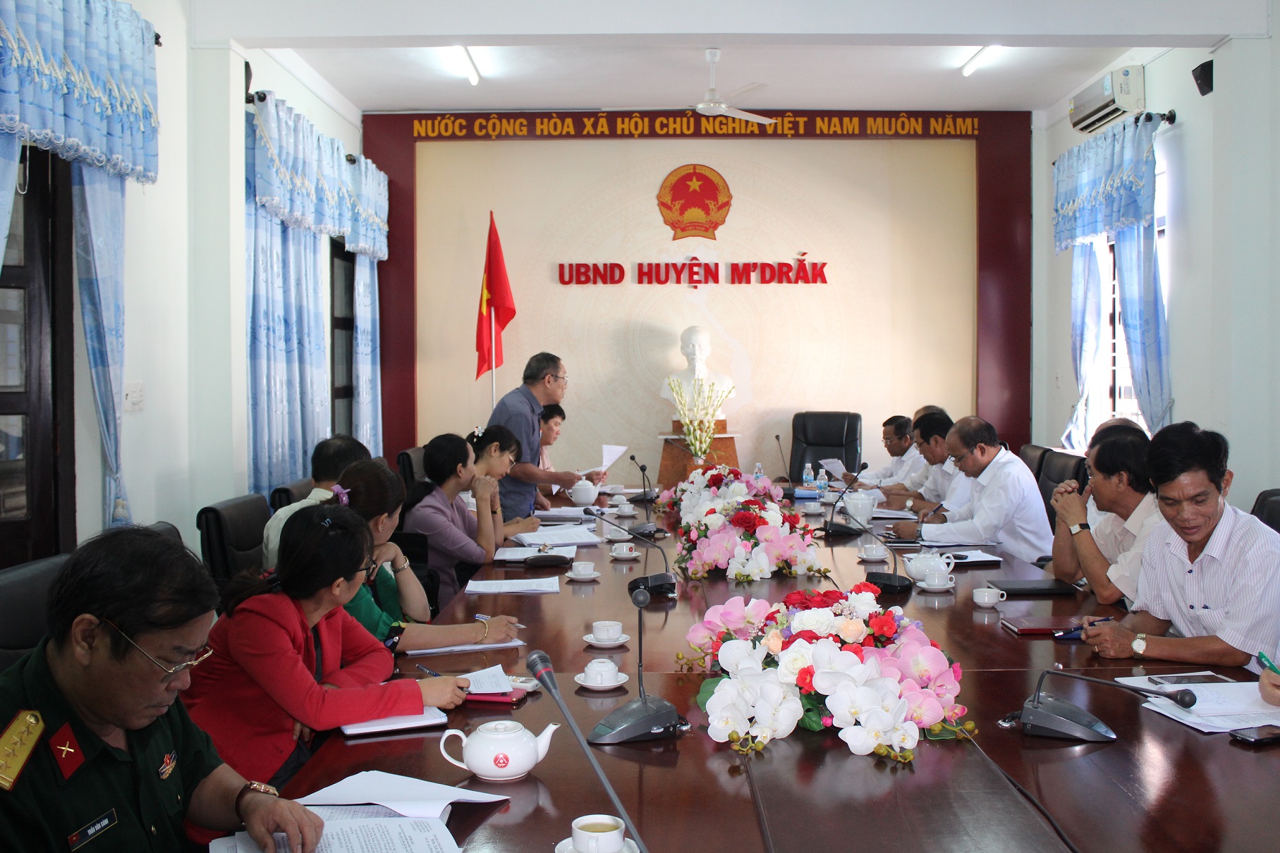 Đoàn công tác của tỉnh kiểm tra công tác xây dựng đời sống văn hóa trên địa bàn huyện M’Drắk